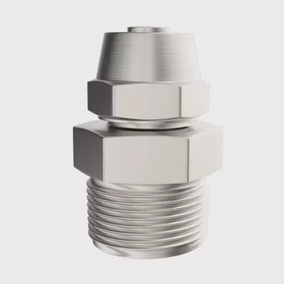 气管快速接头气动快拧螺纹外丝直通PC货车锁母式金属配件4/6/8-02